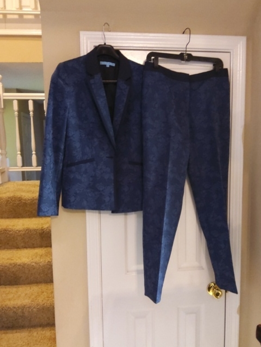 Antonio Melani Floral Jacquard Blazer & Dress Pants Set Jacket 10 Pants 8